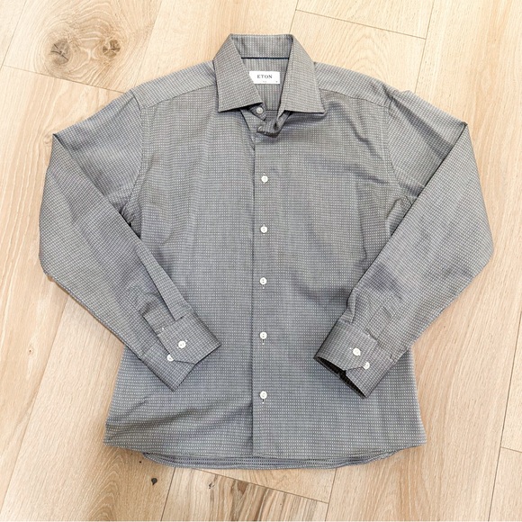 Eton Other - ETON Signature Twill Micropattern Men's Dress Shirt 16/41 Slim